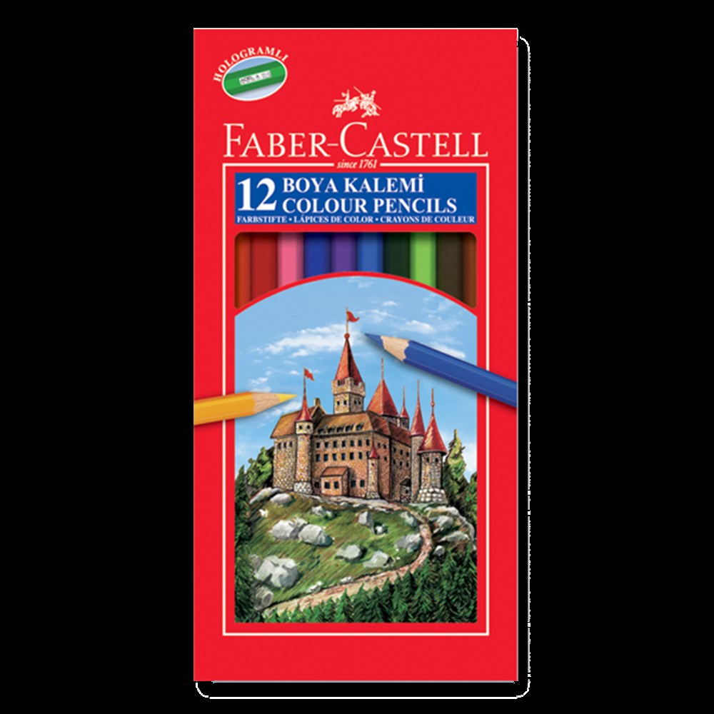 Faber-Castell Kuru Boya Red Line Karton Kutu Tam Boy 12