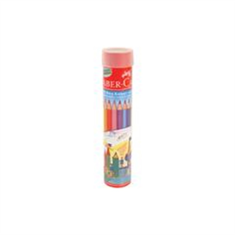 Faber-Castell Kuru Boya Red Line Metal Tüp Kutu Tam Boy 12 Renk Kalemtraş Hediyeli