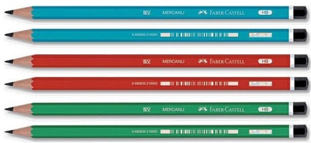 FABER KURŞUN KALEM MERCANLI KÖŞELİ 2160000
