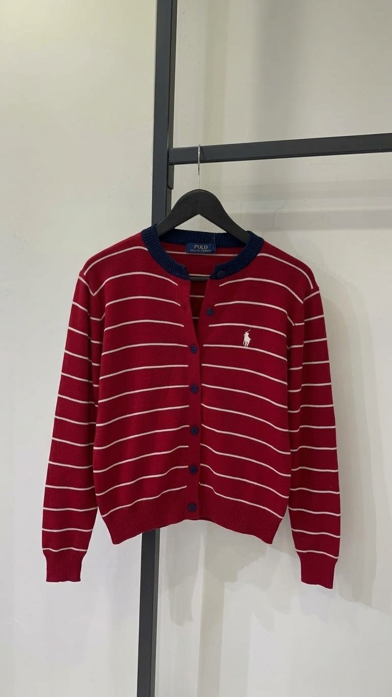 BORDO ÇİZGİLİ HIRKA