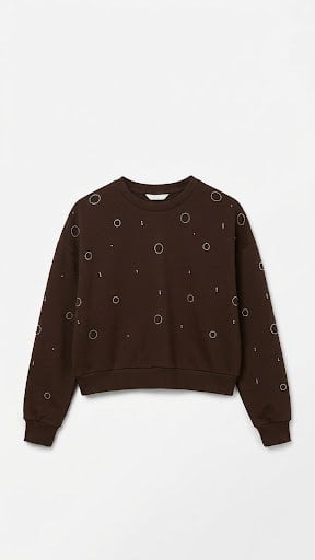 KAHVERENGİ TAŞLI SWEAT