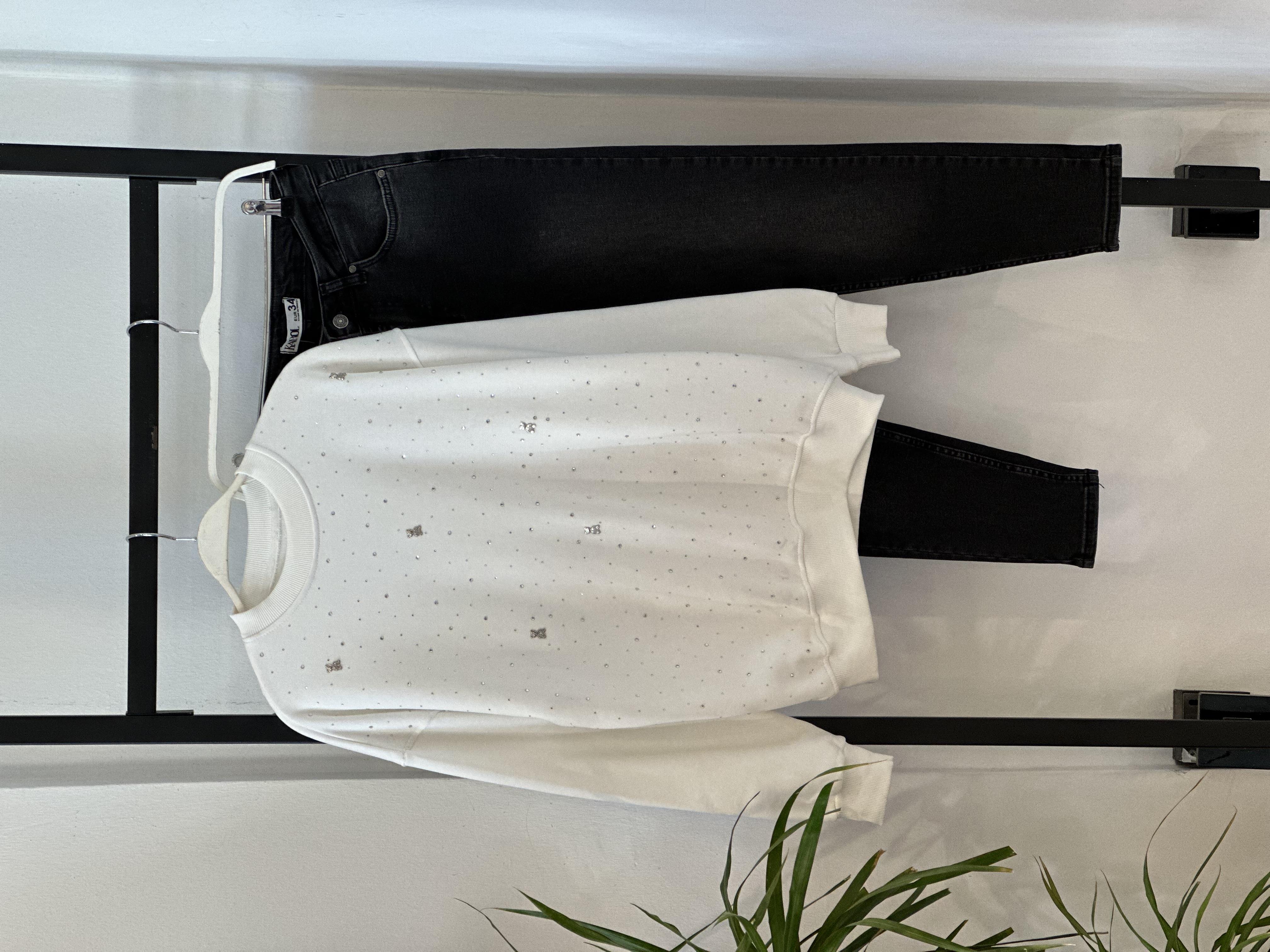 BEYAZ TAŞLI SWEAT 