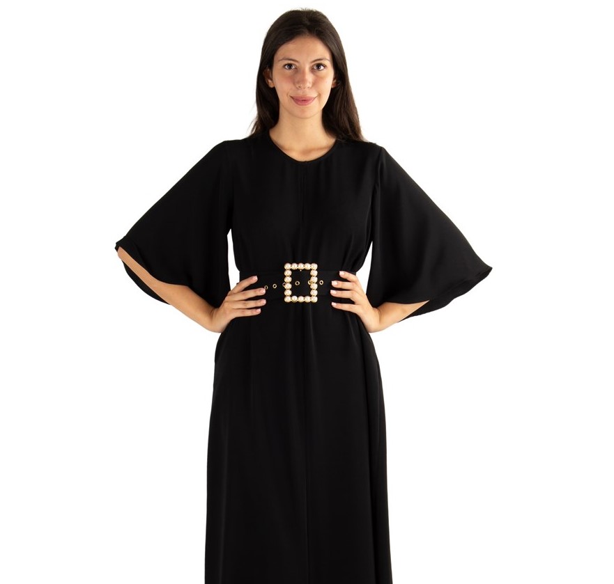 Black long sleeve dress plus size