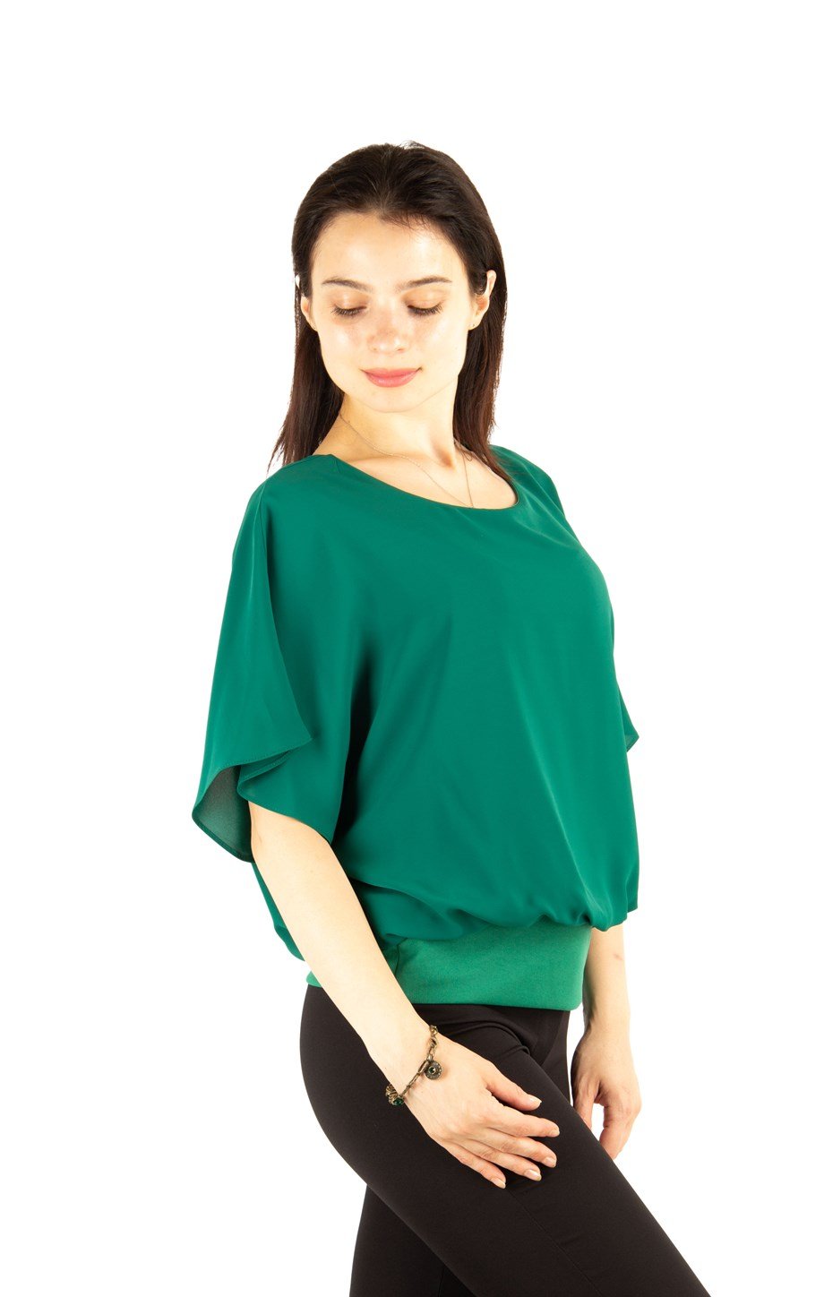 Green Chiffon Top