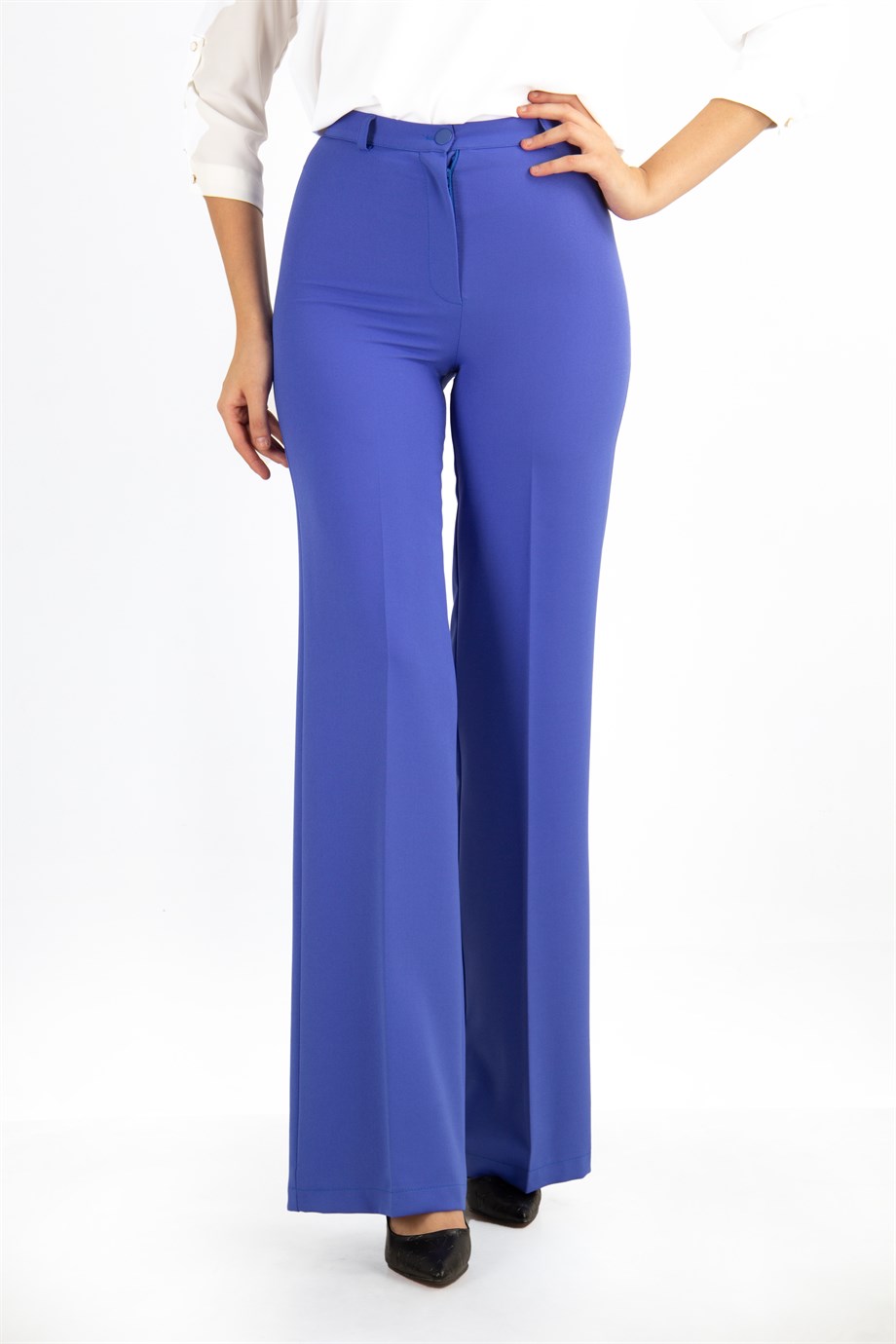 Classic Pants Office Big Size Trousers - Indigo - Wholesale Womens Clothing  Vendors For Boutiques