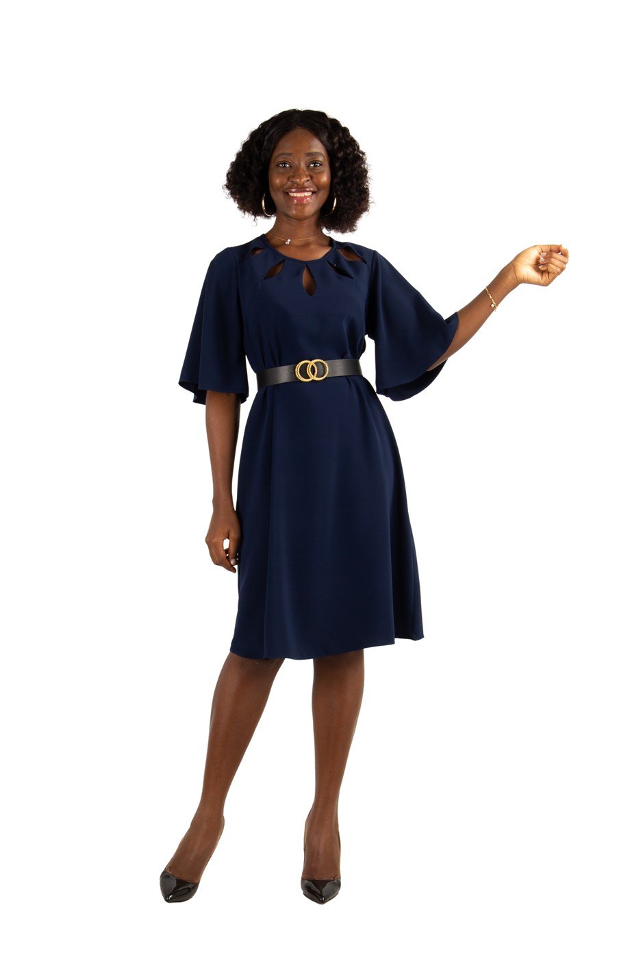 Big bell sleeve dress sales