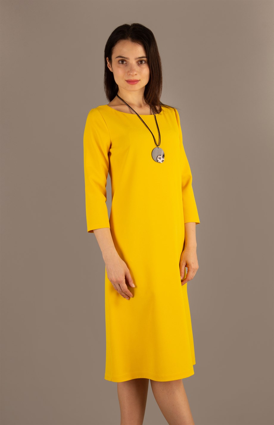 Plain Simple Dress - Yellow