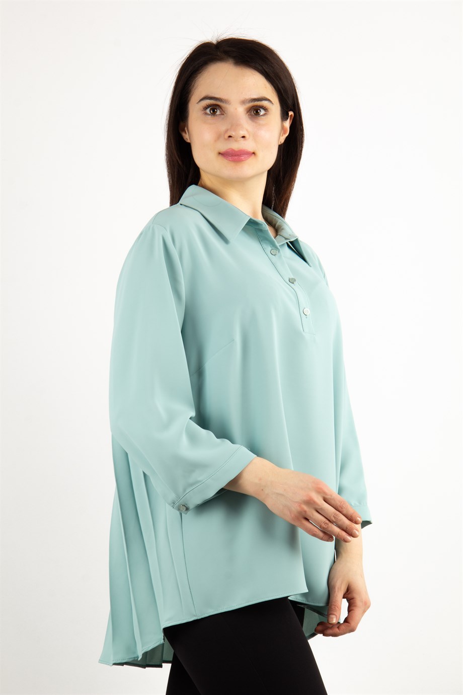 mint green blouse plus size