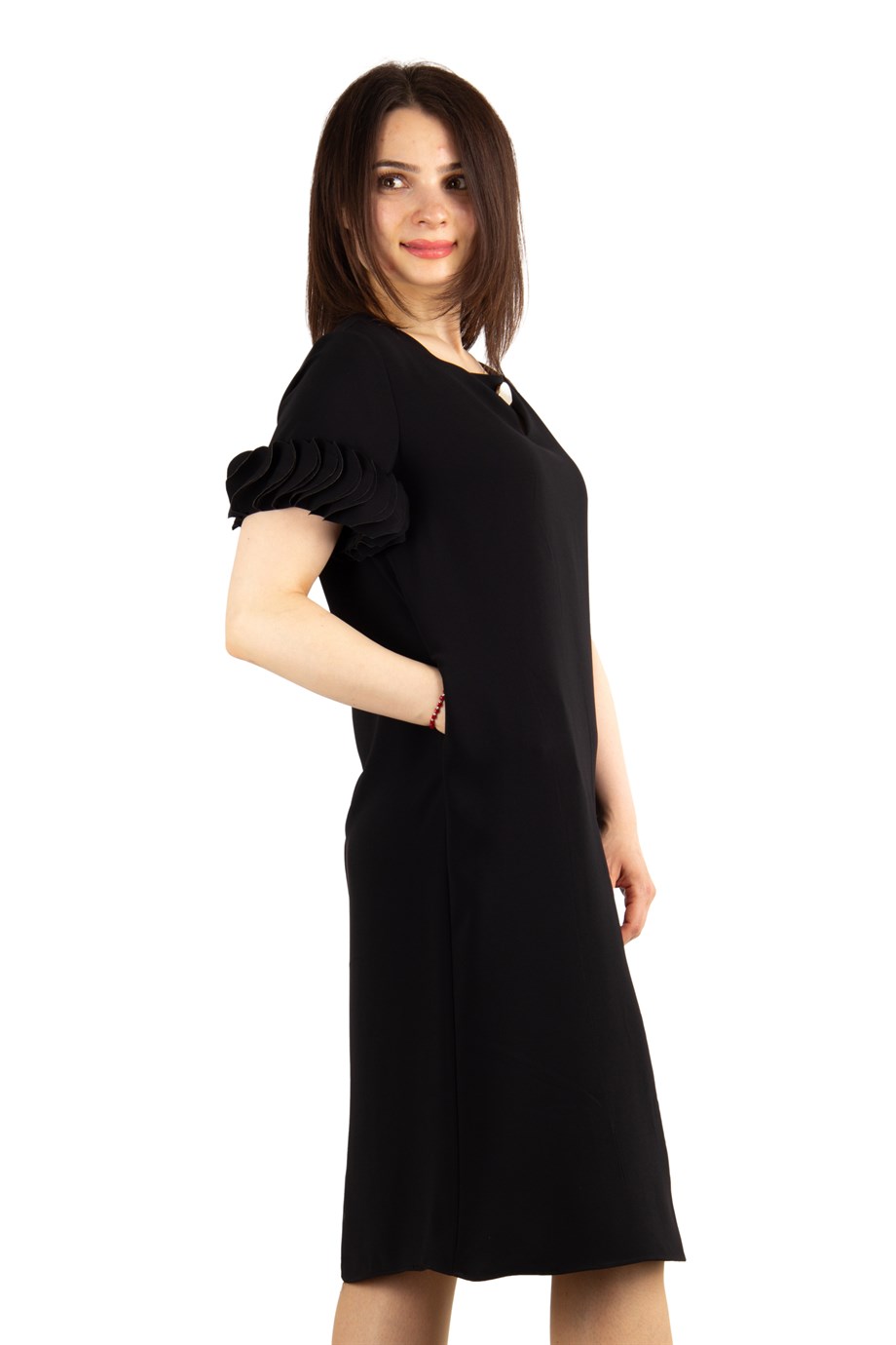 Black dress 2024 big sleeves