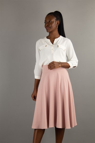 Solid Flare Skirt - Light Pink – SummerTies