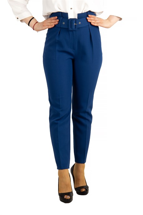 Trousers With Matching Belt Casual Formal Office Pants For Ladies