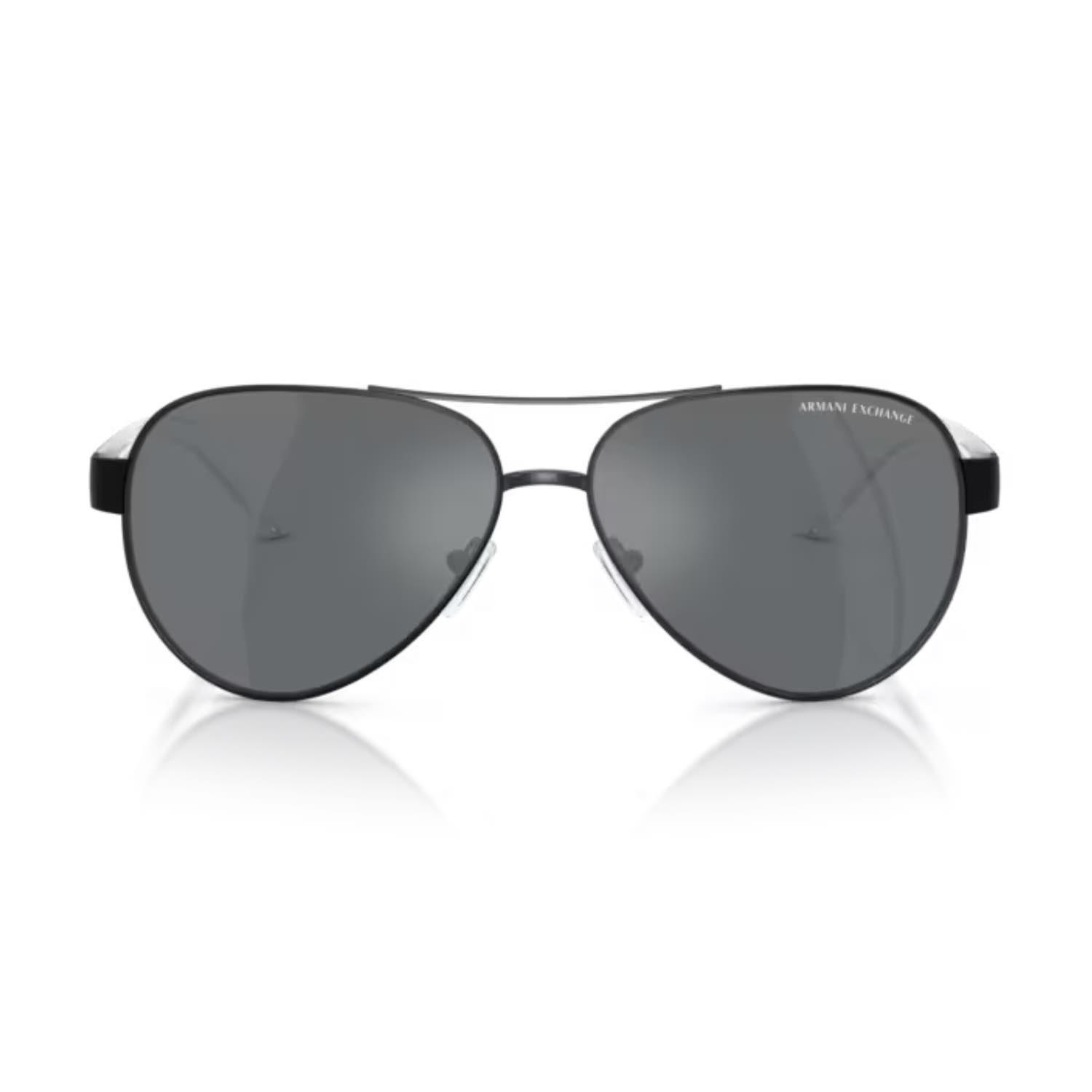 Armani Exchange AEX 2034S 60636G 59 Erkek Pilot Siyah Metal Güneş Gözlüğü