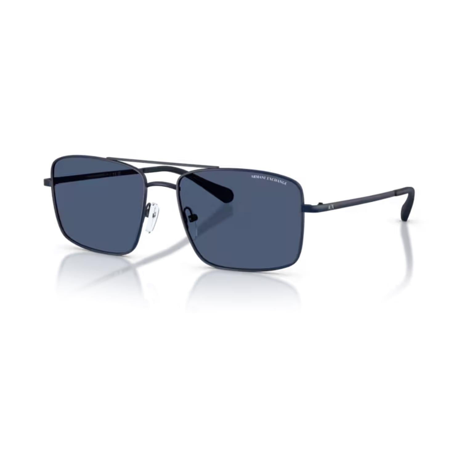 Armani Exchange AEX 2054S 609980 57 Erkek Pilot Siyah Metal Güneş Gözlüğü