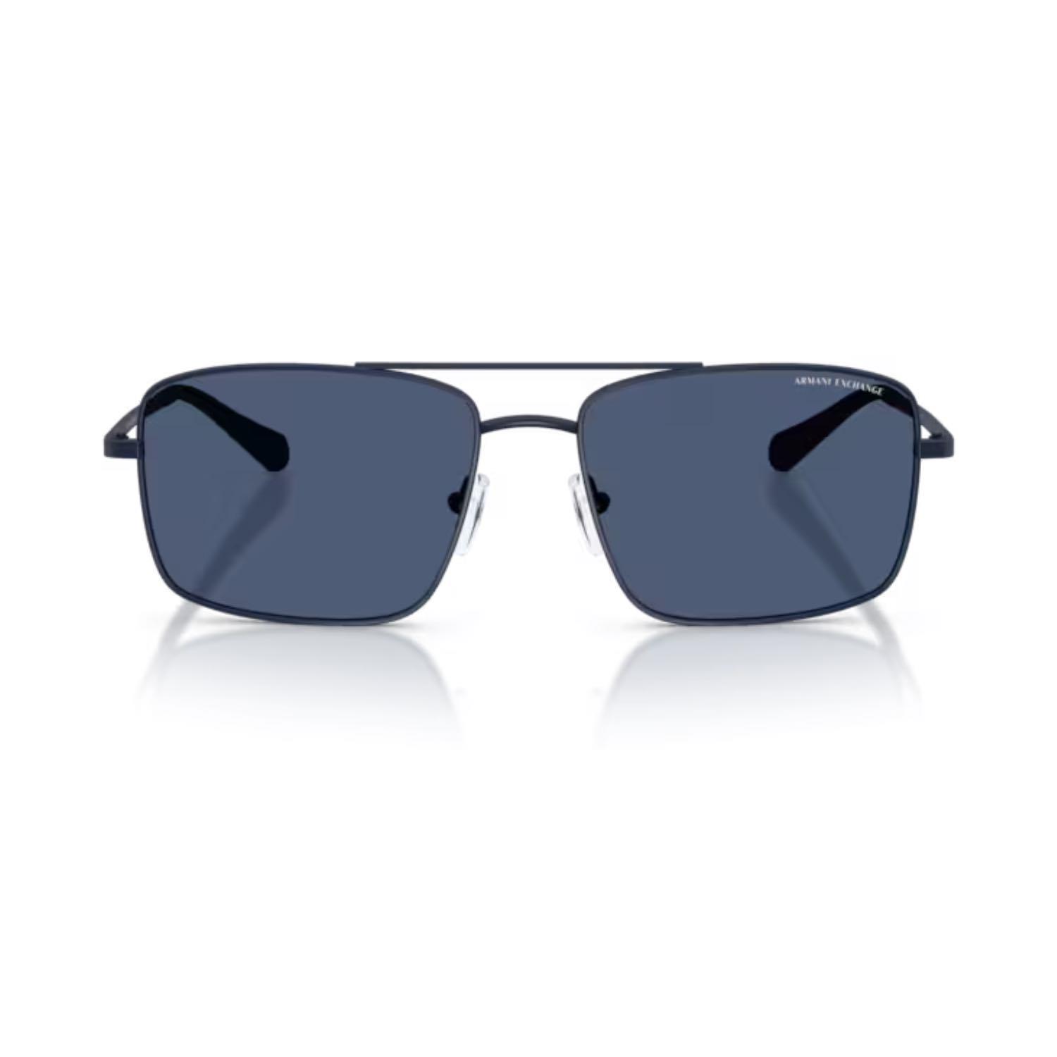 Armani Exchange AEX 2054S 609980 57 Erkek Pilot Siyah Metal Güneş Gözlüğü