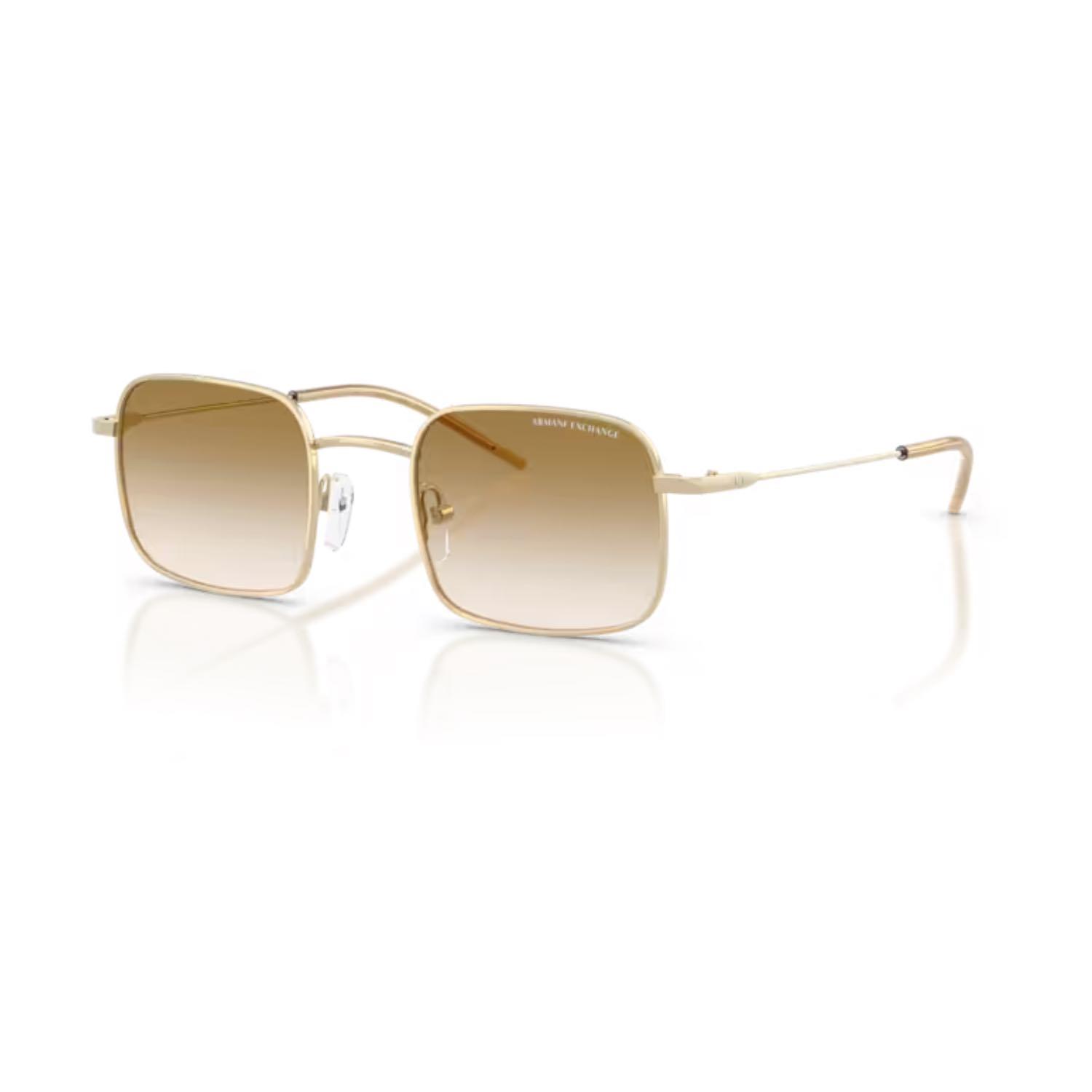 Armani Exchange AEX 2055S 611013 46 Kadın Kare Gold Metal Güneş Gözlüğü