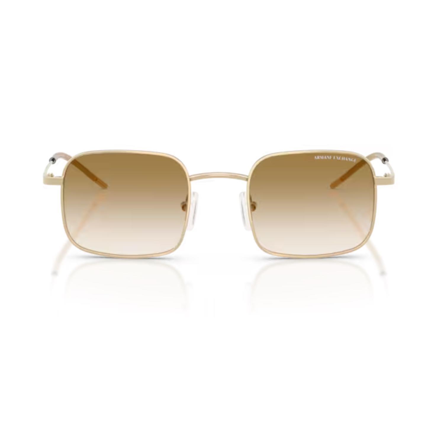 Armani Exchange AEX 2055S 611013 46 Kadın Kare Gold Metal Güneş Gözlüğü