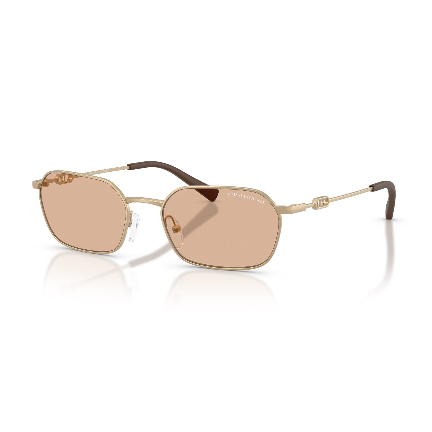 Armani Exchange AEX 2056S 612173 54 Unisex Geometrik Gold Metal Güneş Gözlüğü