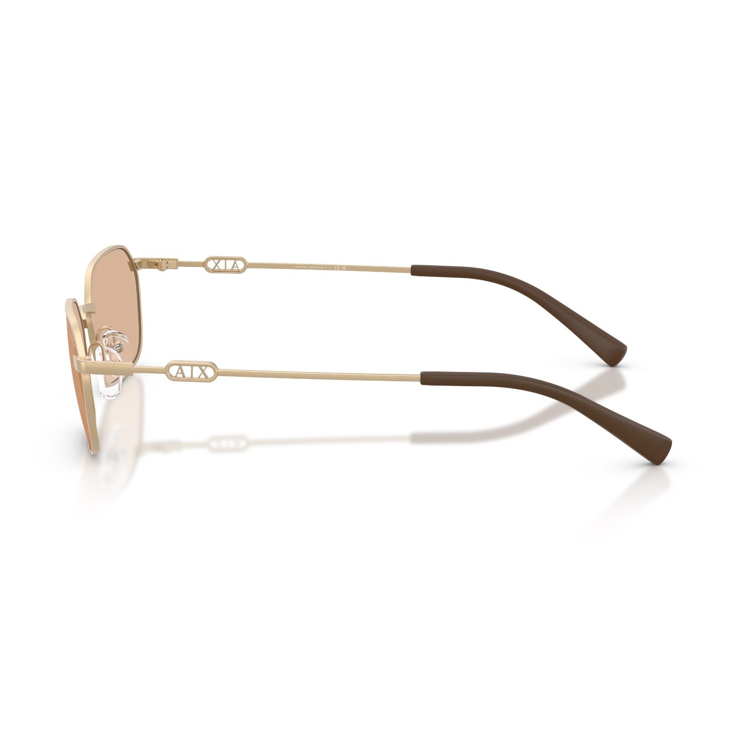 Armani Exchange AEX 2056S 612173 54 Unisex Geometrik Gold Metal Güneş Gözlüğü
