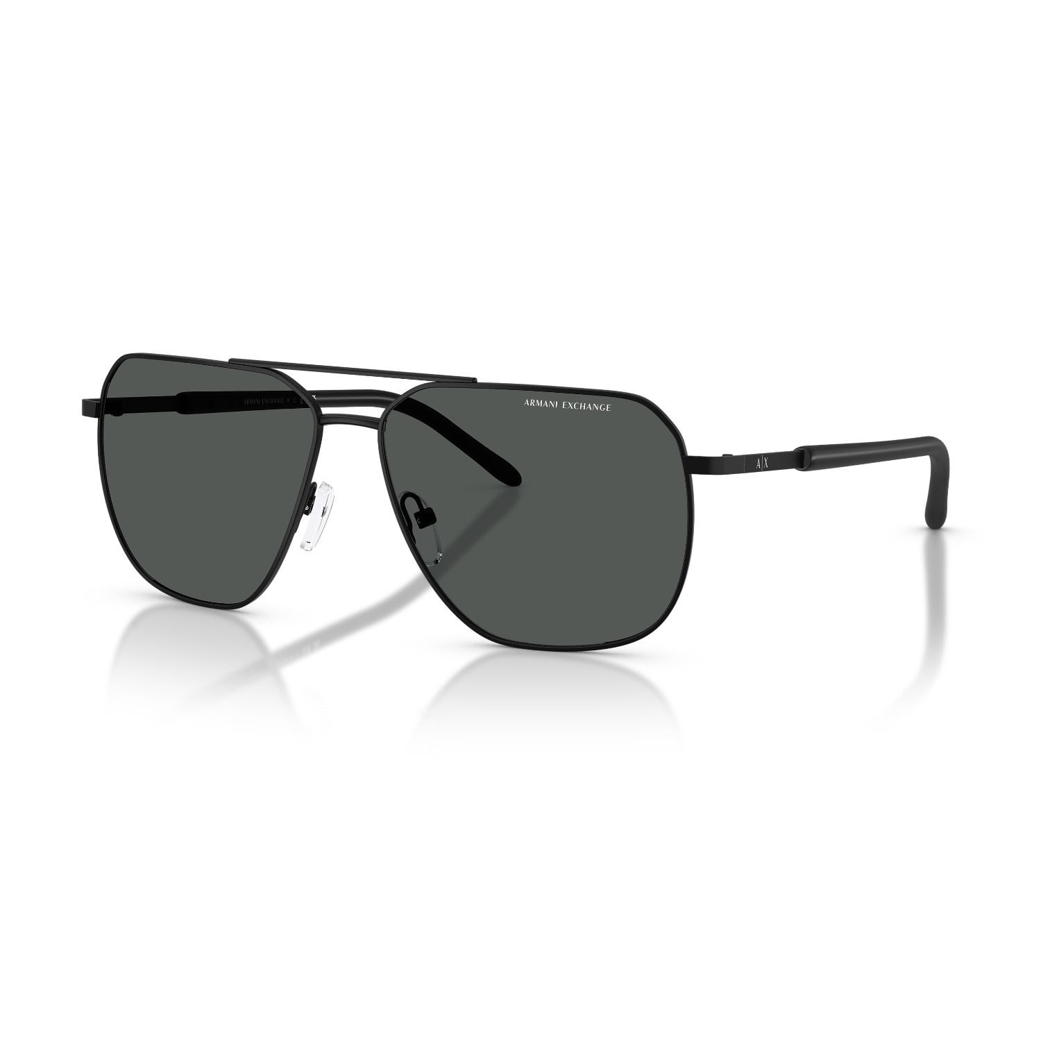 Armani Exchange AEX 2057S 600087 59 Erkek Pilot Siyah Metal Güneş Gözlüğü