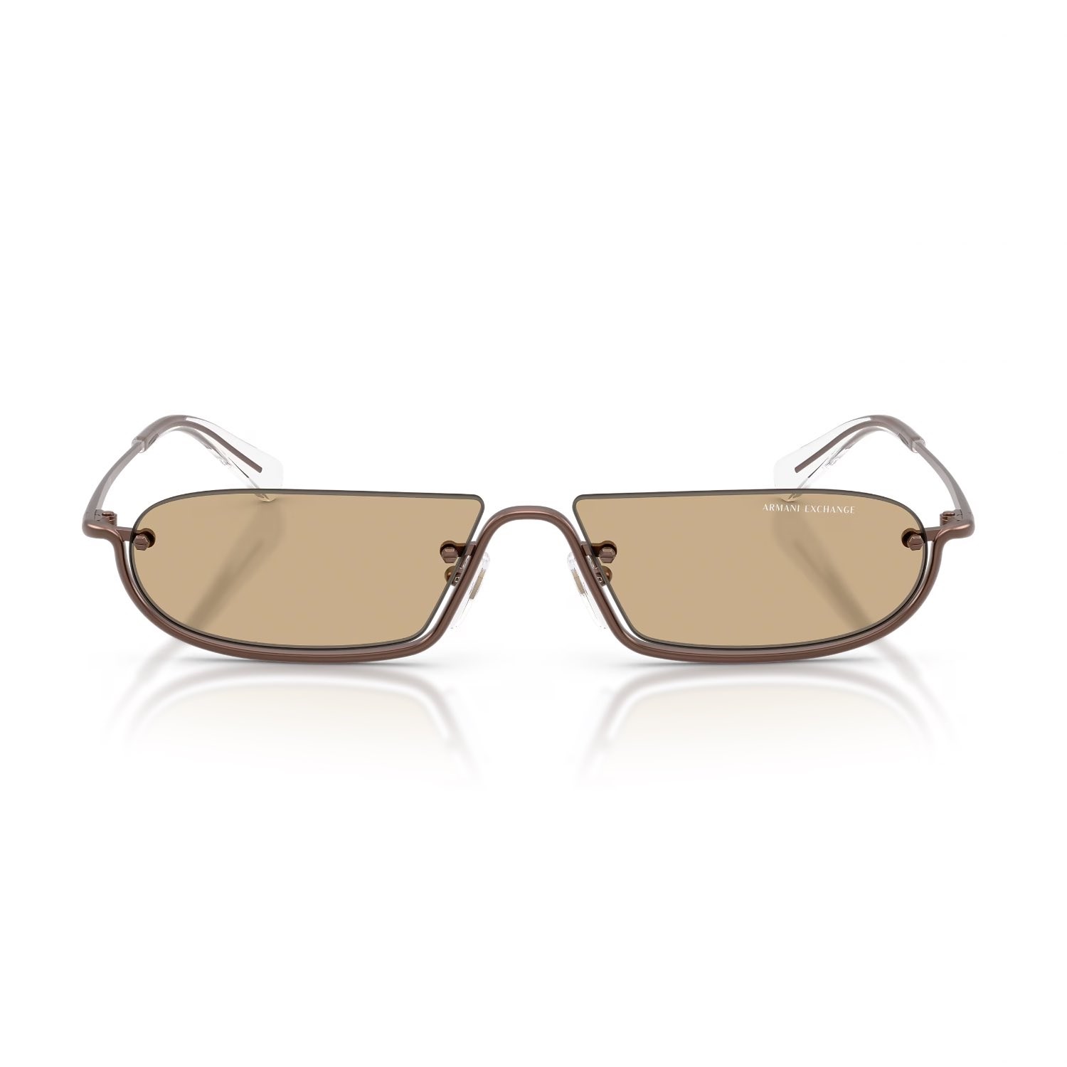 Armani Exchange AEX 2058S 610673 58 Erkek Geometrik Bronz Metal Güneş Gözlüğü