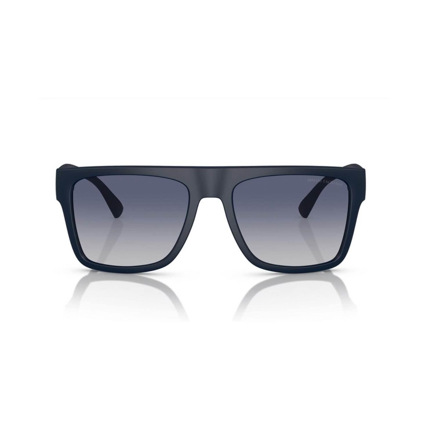 Armani Exchange AEX 4113S 81814L 55 Unisex Dikdörtgen Siyah Kemik Güneş Gözlüğü