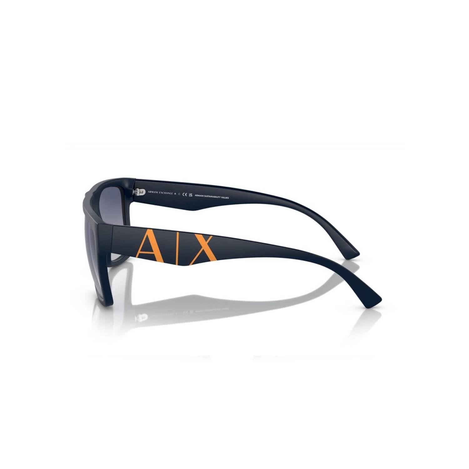 Armani Exchange AEX 4113S 81814L 55 Unisex Dikdörtgen Siyah Kemik Güneş Gözlüğü