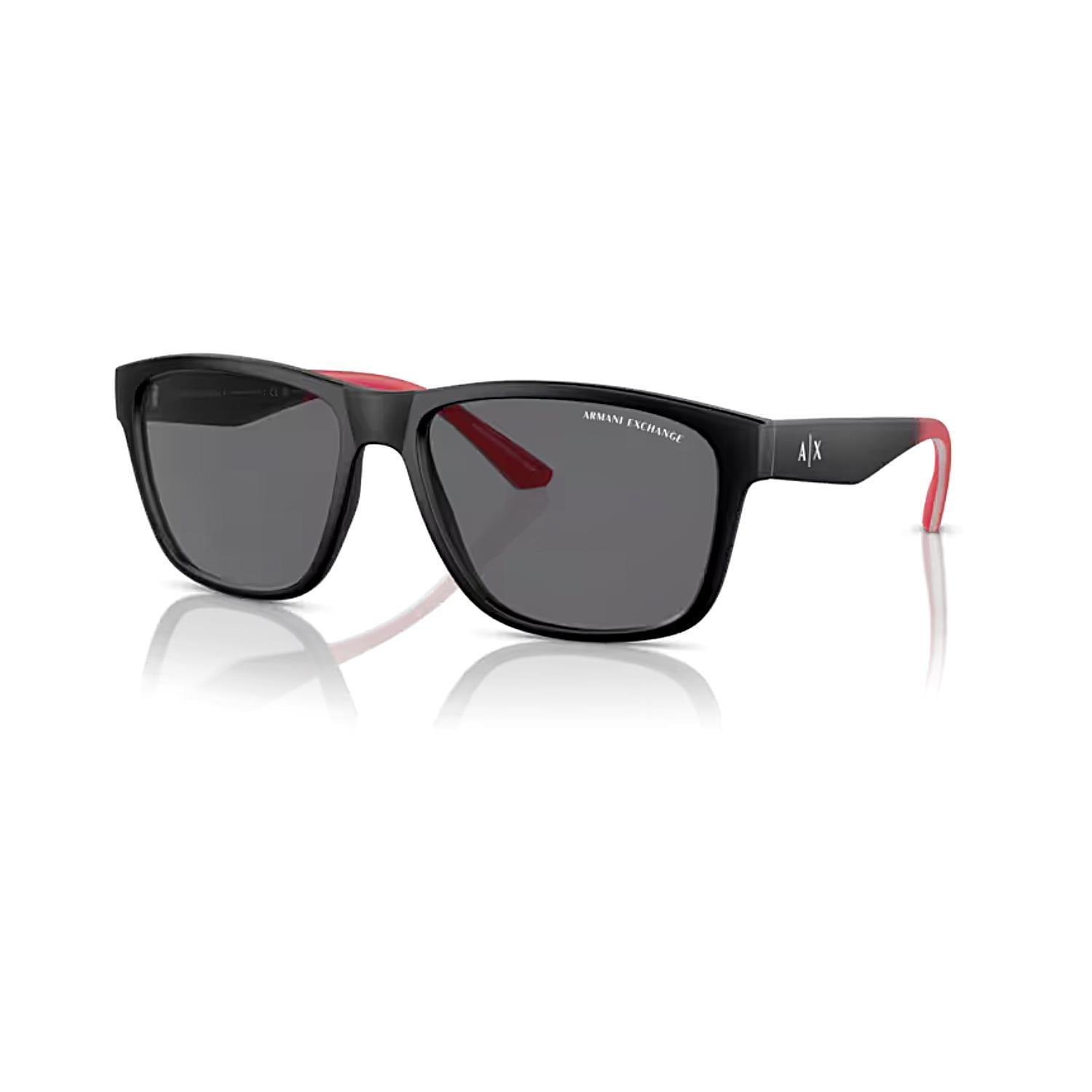 Armani Exchange AEX 4135S  807881 59 Polarize Erkek Dikdörtgen Mat Siyah Kemik Güneş Gözlüğü