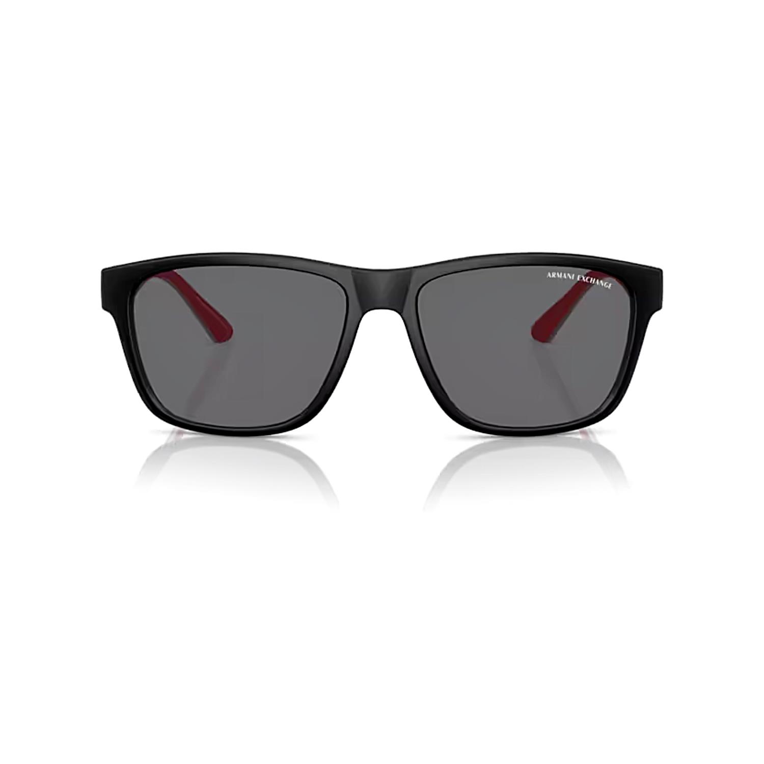 Armani Exchange AEX 4135S  807881 59 Polarize Erkek Dikdörtgen Mat Siyah Kemik Güneş Gözlüğü