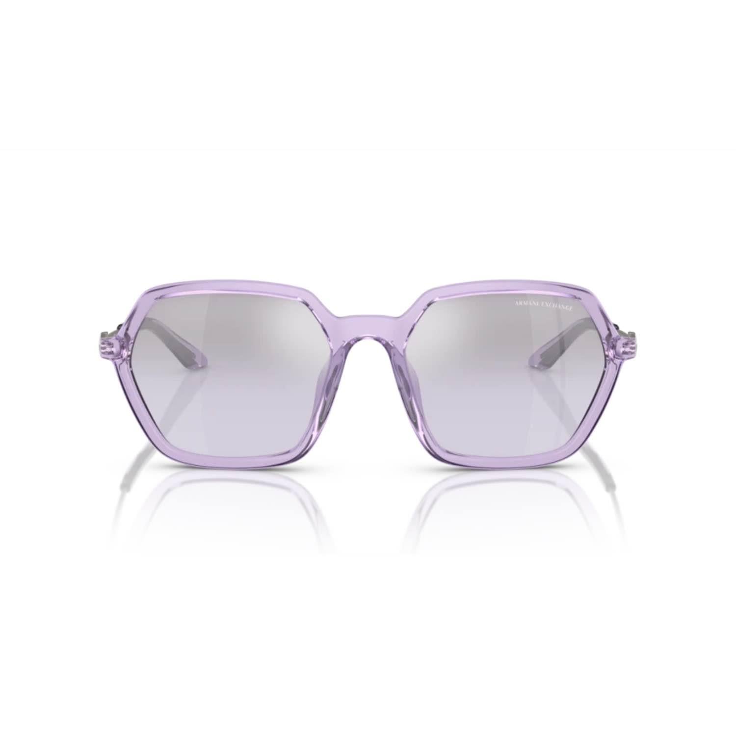 Armani Exchange AEX 4139SU 82367P 52 Unisex Geometrik Mor Kemik Güneş Gözlüğü