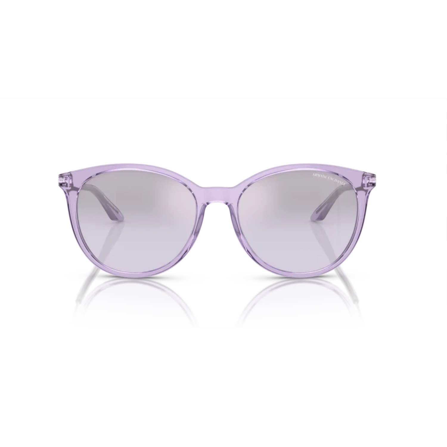 Armani Exchange AEX 4140S 82367P 55 Unisex Oval Lila Kemik Güneş Gözlüğü
