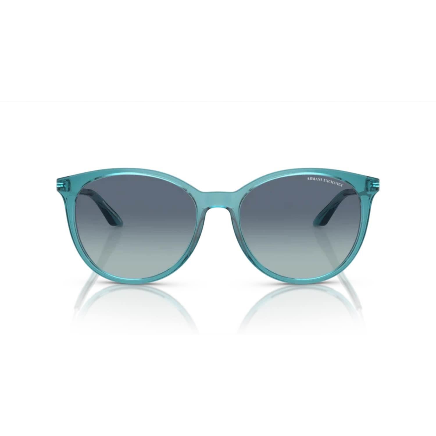 Armani Exchange AEX 4140S 82374S 55 Unisex Oval Mavi Kemik Güneş Gözlüğü