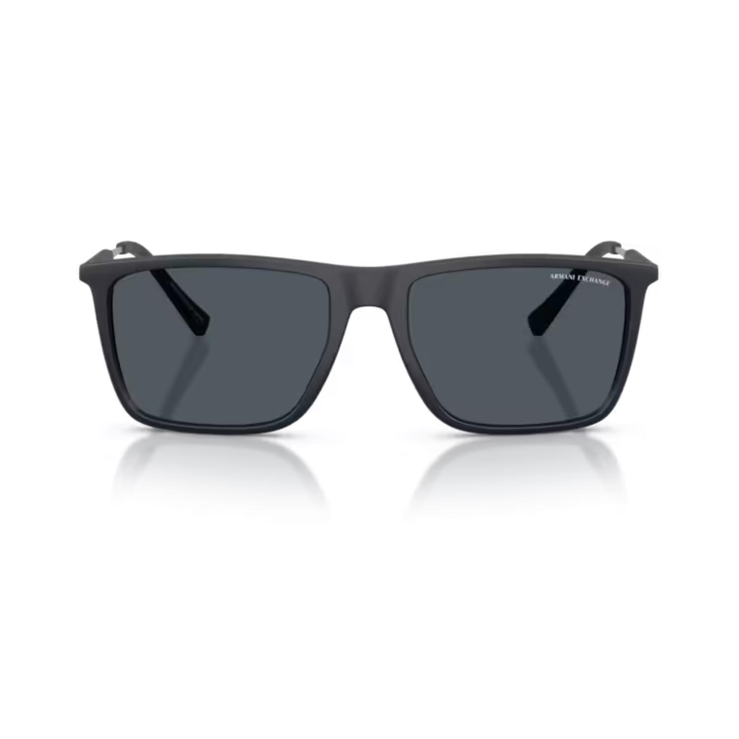 Armani Exchange AEX 4160S 838087 57 Unisex Dikdörtgen Mat Mavi Kemik Güneş Gözlüğü