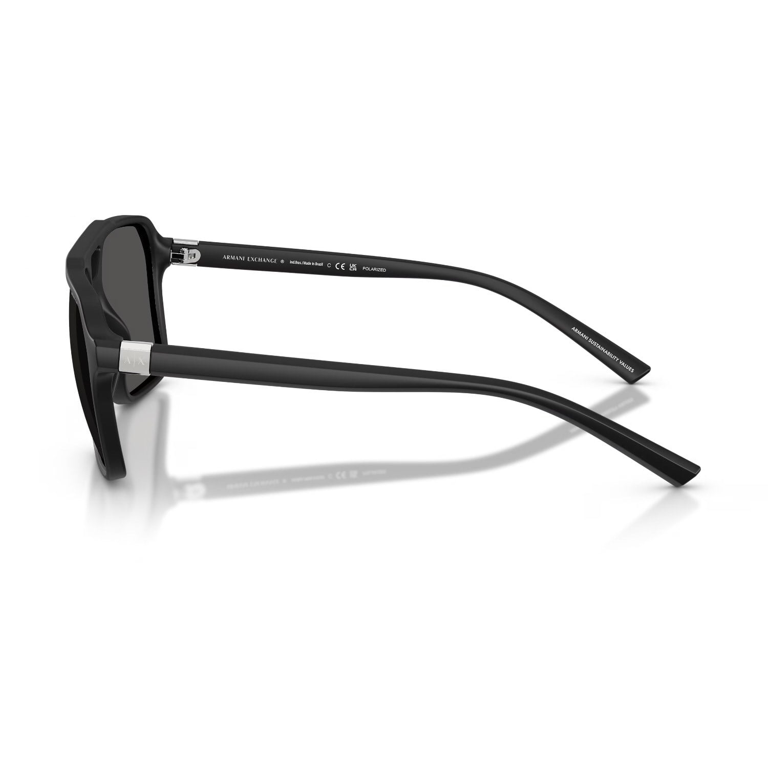 Armani Exchange AEX 4166SU 807887 57 Erkek Pilot Siyah Kemik Güneş Gözlüğü