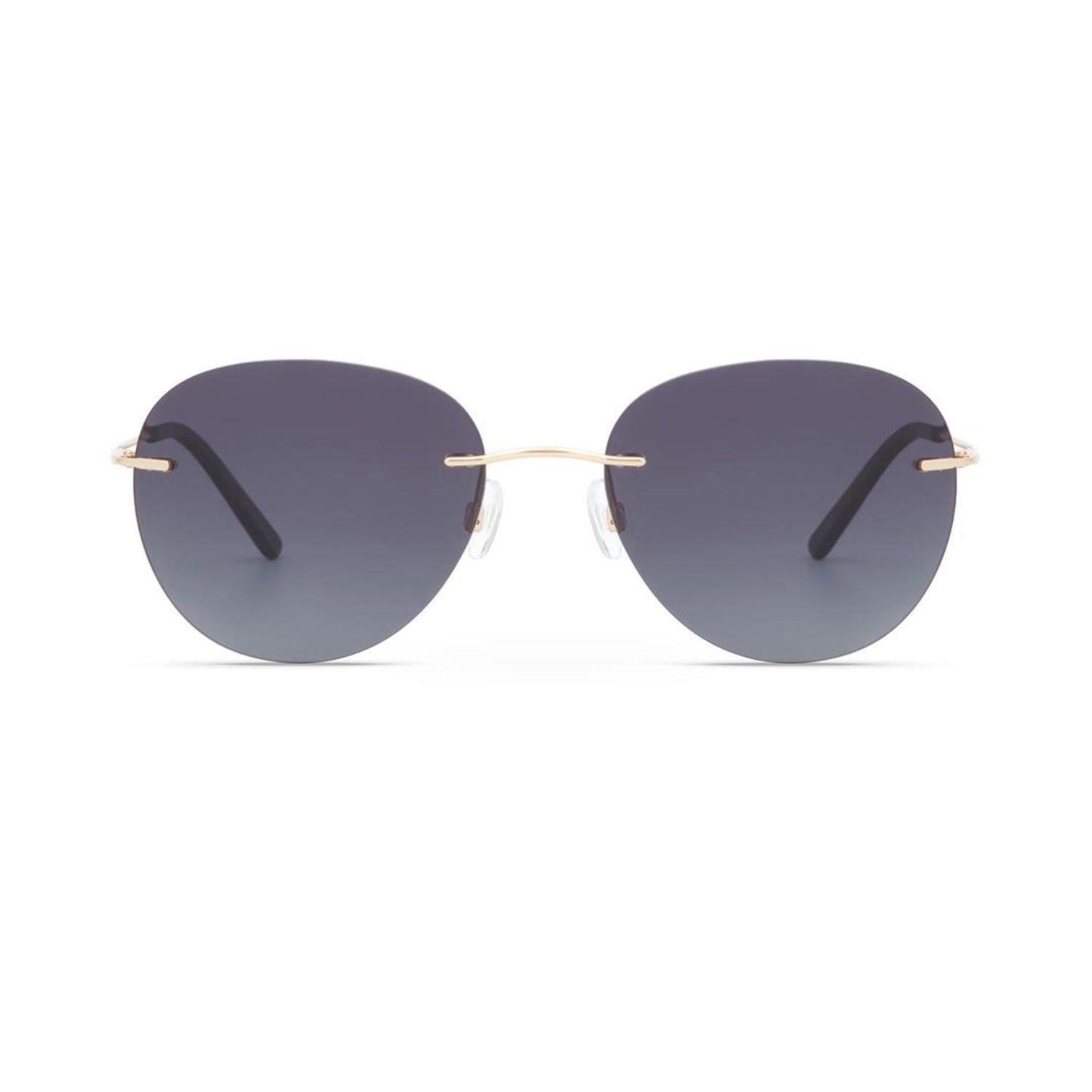 Blancia BC1360 C4 57 Unisex Oval Gold Metal Çerçevesiz Güneş Gözlüğü