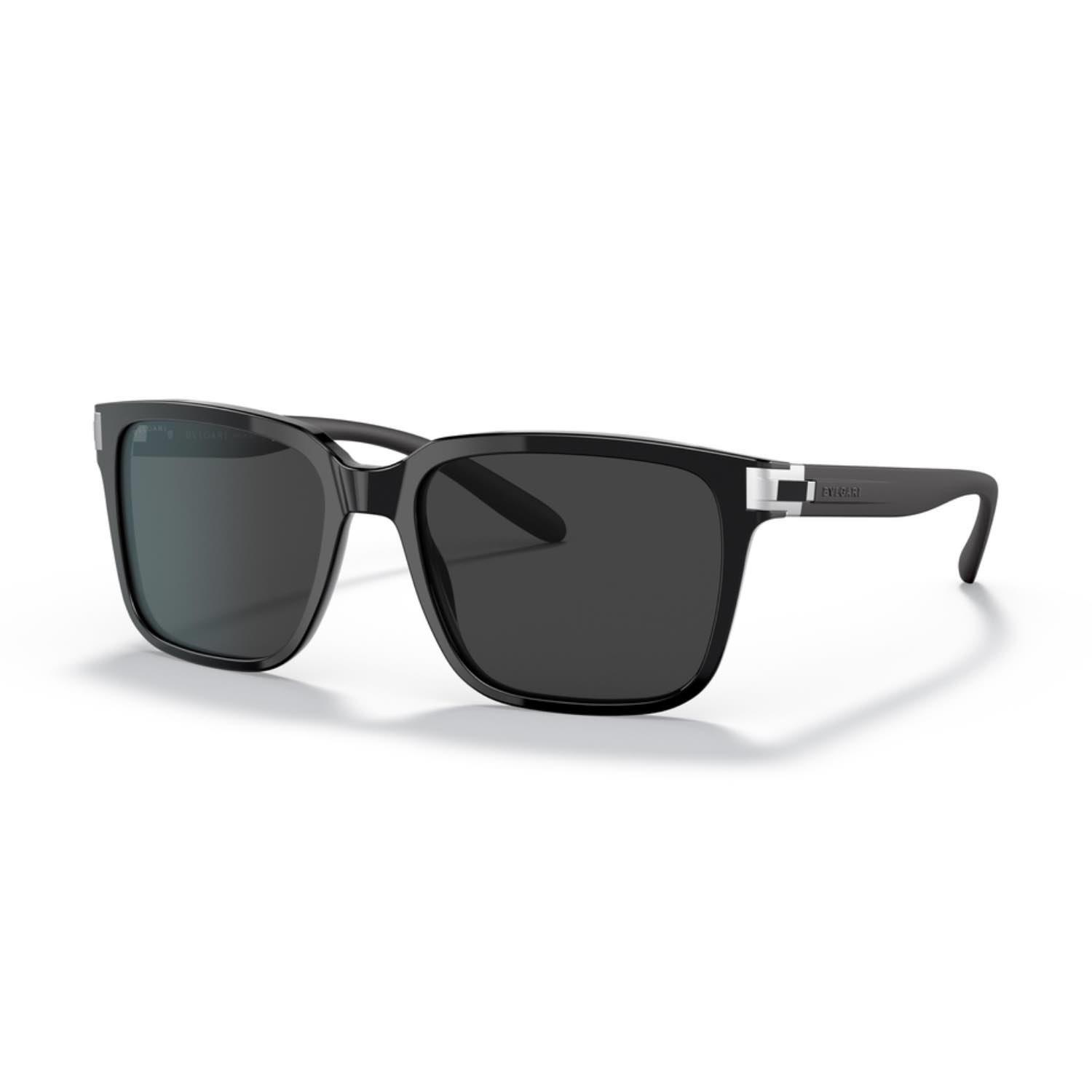 BVLGARI BV 7036 50148 56 Polarize Erkek Siyah Kare  Güneş Gözlüğü