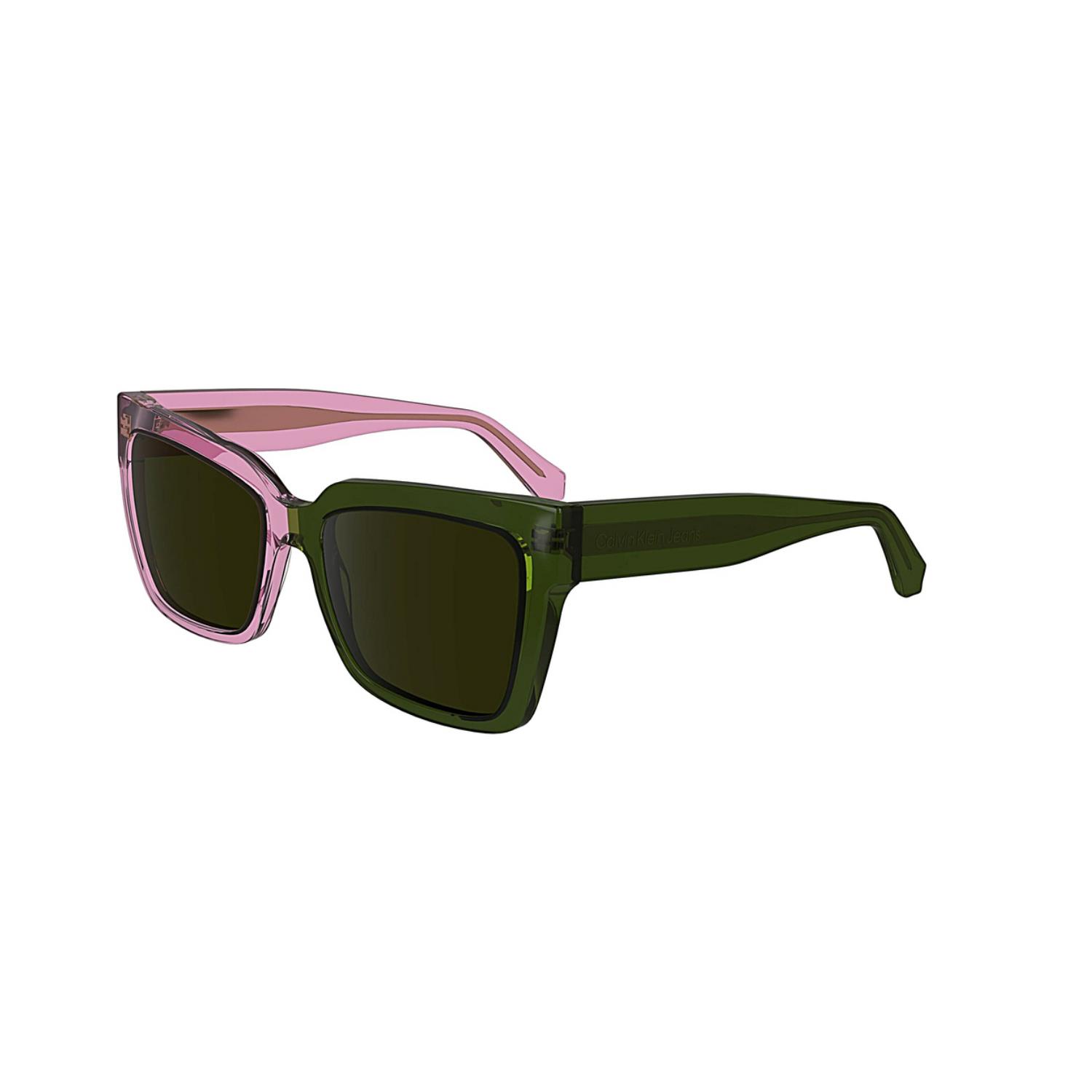 Calvin Klein Jeans CKJ 24606S 661 54 Unisex Dikdörtgen Şeffaf Pembe Kemik Güneş Gözlüğü
