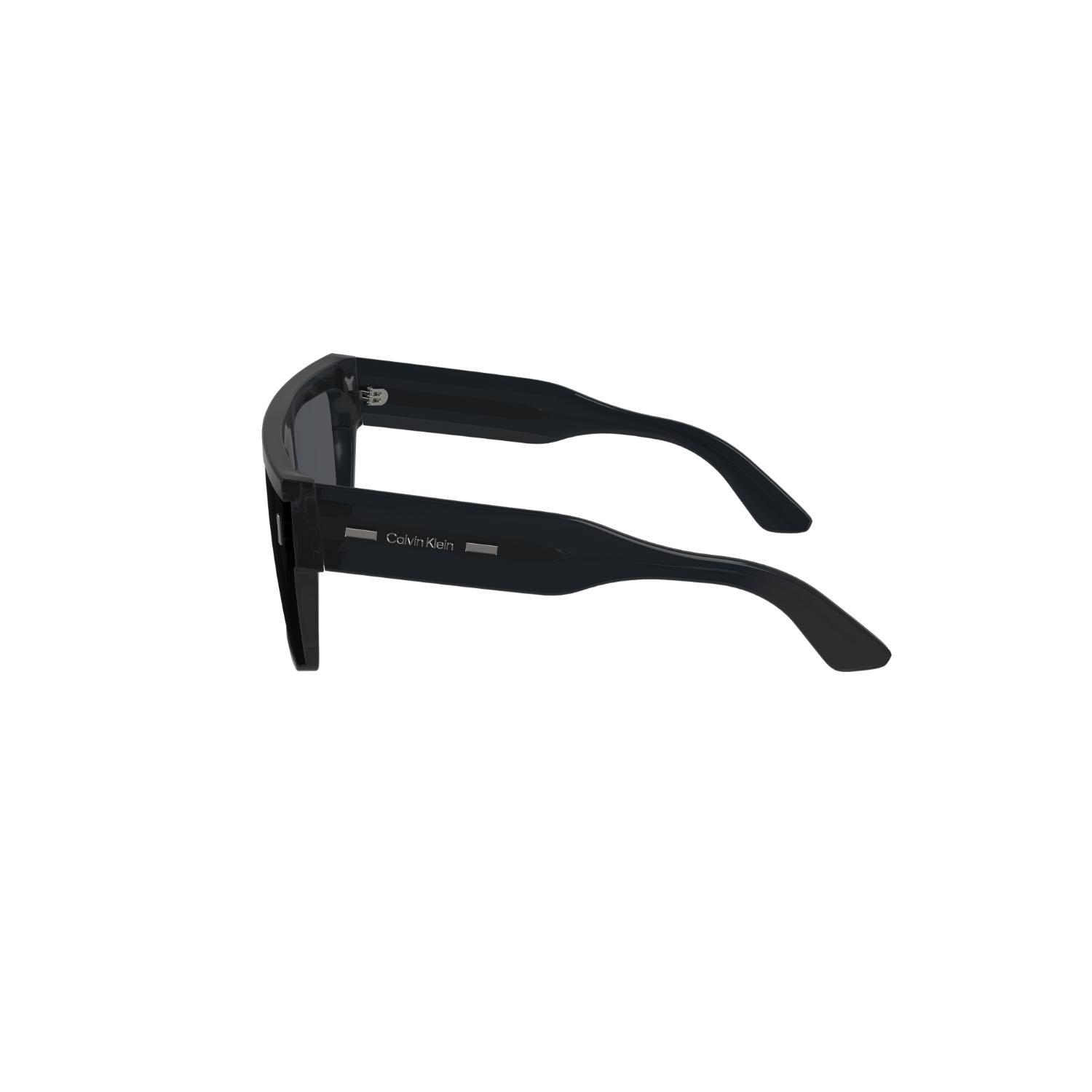 Calvin Klein CK 24502S 059 55 Unisex Kare Siyah Şeffaf Kemik Güneş Gözlüğü