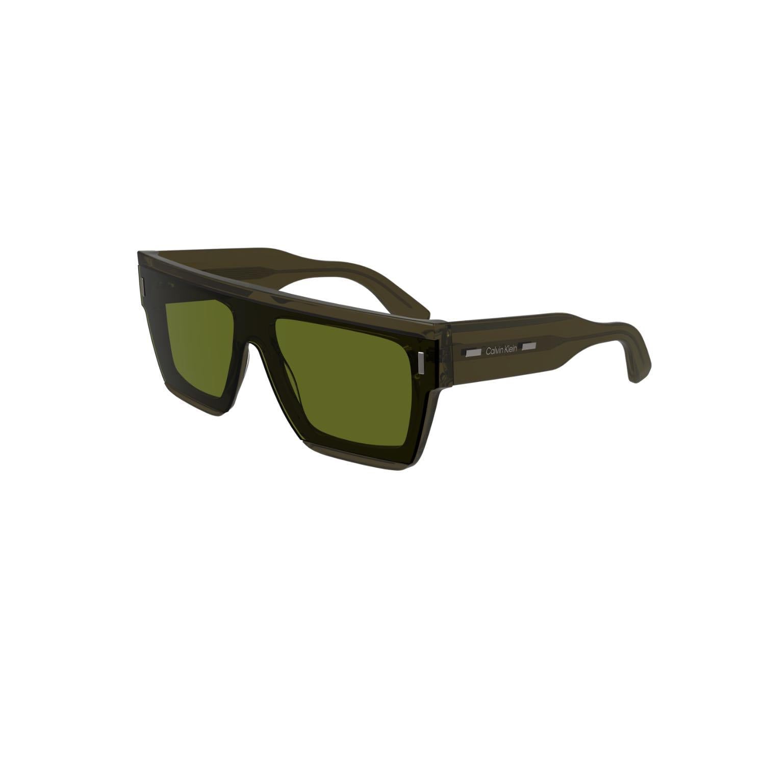 Calvin Klein CK 24502S 330 55 Unisex Kare Şeffaf Yeşil Kemik Güneş Gözlüğü