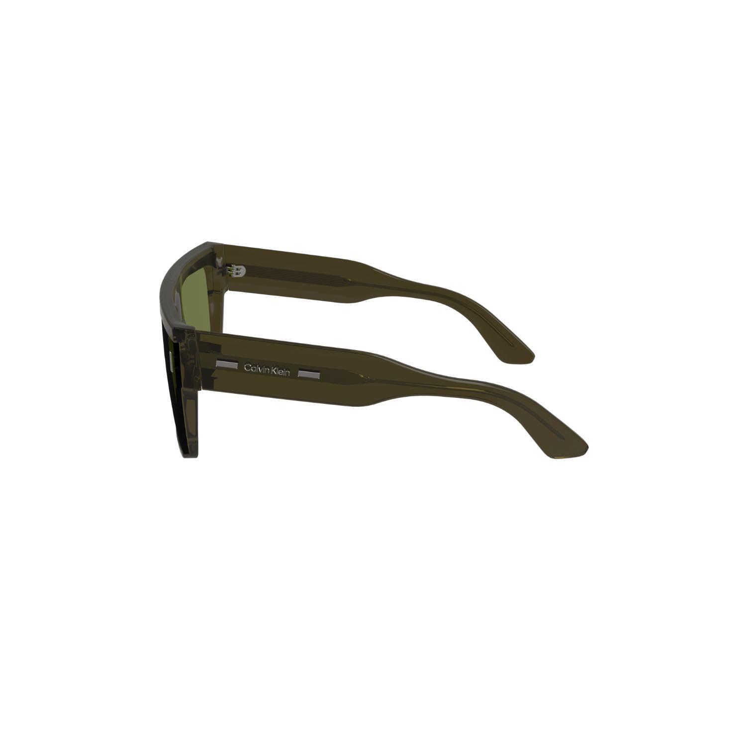 Calvin Klein CK 24502S 330 55 Unisex Kare Şeffaf Yeşil Kemik Güneş Gözlüğü
