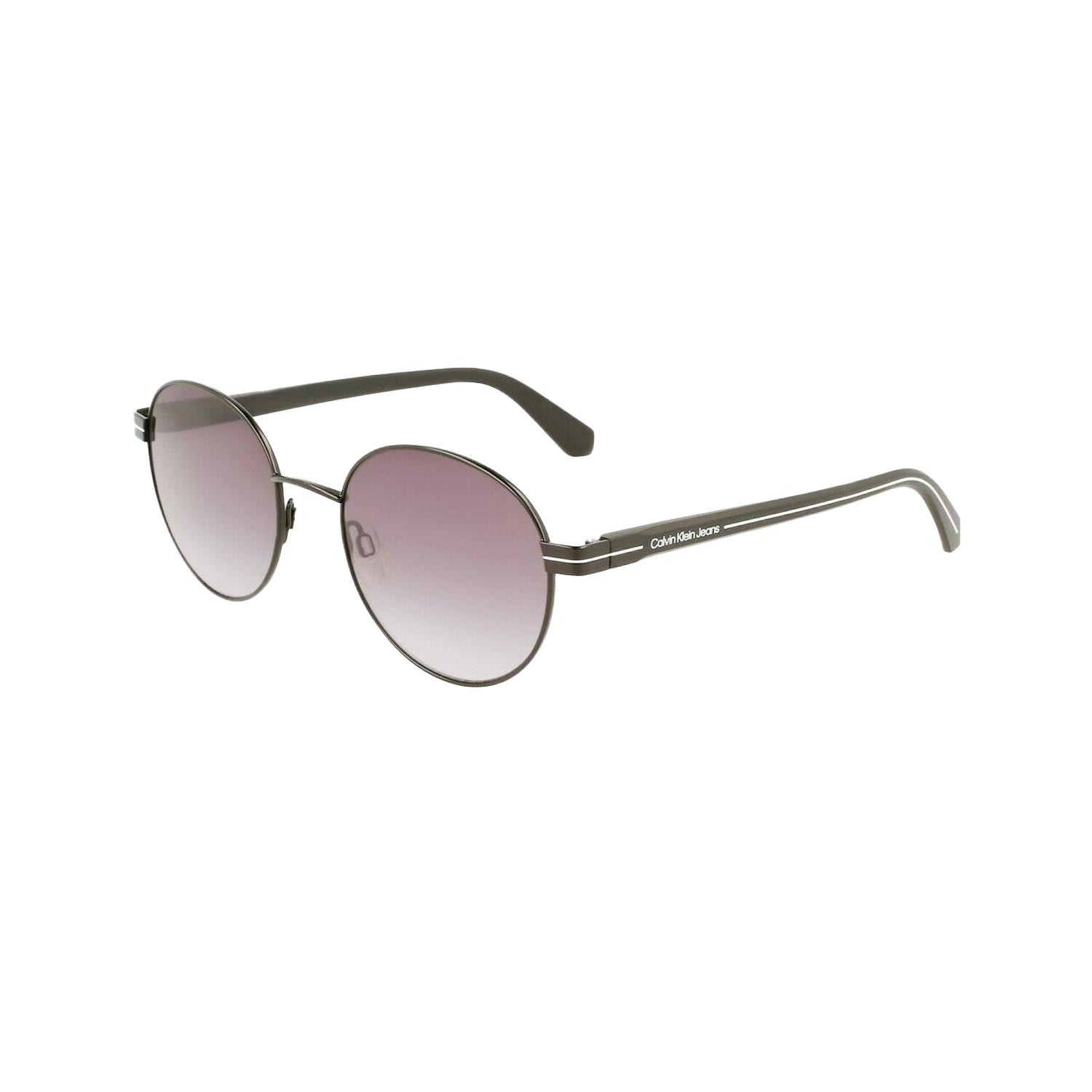 Calvin Klein Jeans CKJ 22203S 002 53 Unisex Yuvarlak Siyah Metal Güneş Gözlüğü