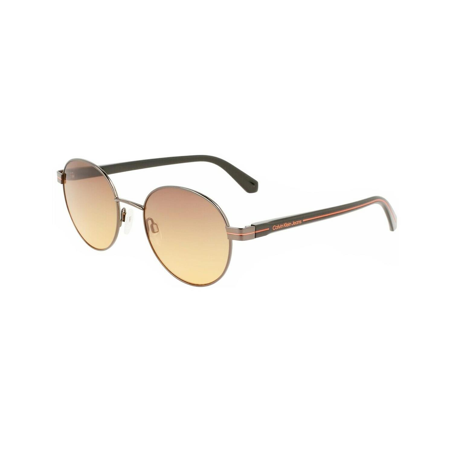 Calvin Klein Jeans CKJ 22203S 016 53 Unisex Yuvarlak Siyah Metal Güneş Gözlüğü