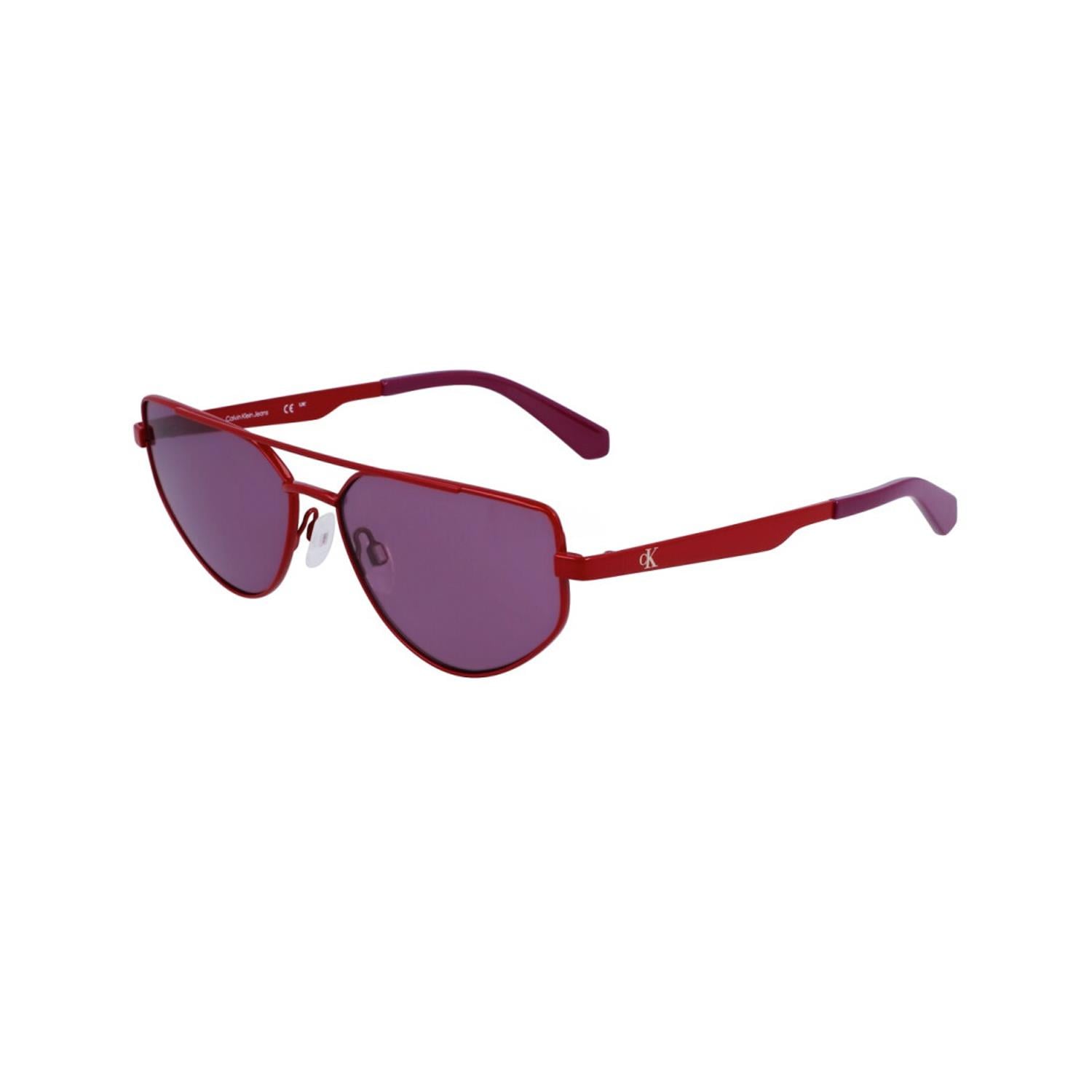 Calvin Klein Jeans CKJ 23220S 600 58 Unisex Geometrik Kırmızı Metal Güneş Gözlüğü