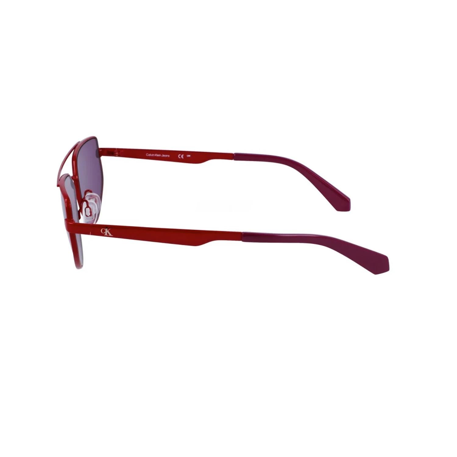 Calvin Klein Jeans CKJ 23220S 600 58 Unisex Geometrik Kırmızı Metal Güneş Gözlüğü