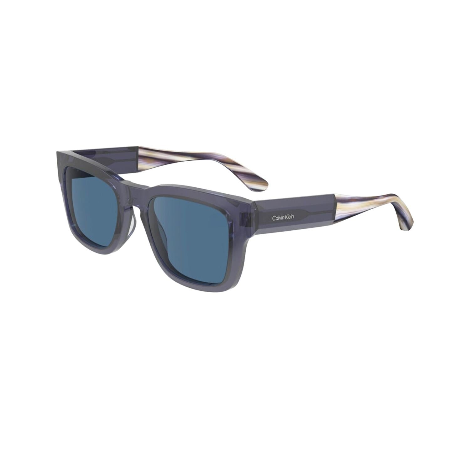 Calvin Klein Jeans CKJ 23539S 400 51 Unisex Dikdörtgen Şeffaf Mavi Kemik Güneş Gözlüğü