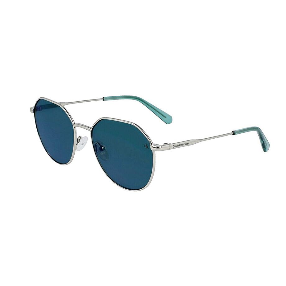 Calvin Klein Jeans CKJ 23201S 040 55 Unisex Geometrik Gri Metal Güneş Gözlüğü