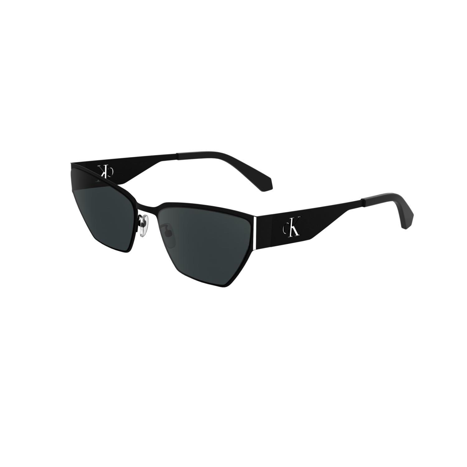 Calvin Klein Jeans CKJ 24207S 001 58 Unisex Geometrik Siyah Metal Güneş Gözlüğü