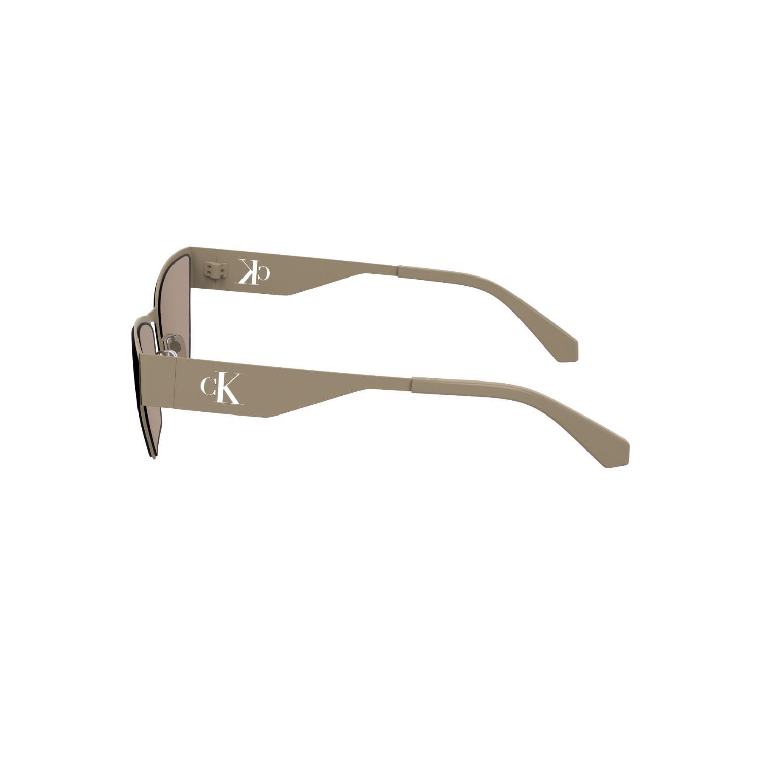 Calvin Klein Jeans CKJ 24207S 671 58 Unisex Geometrik Kahverengi Metal Güneş Gözlüğü