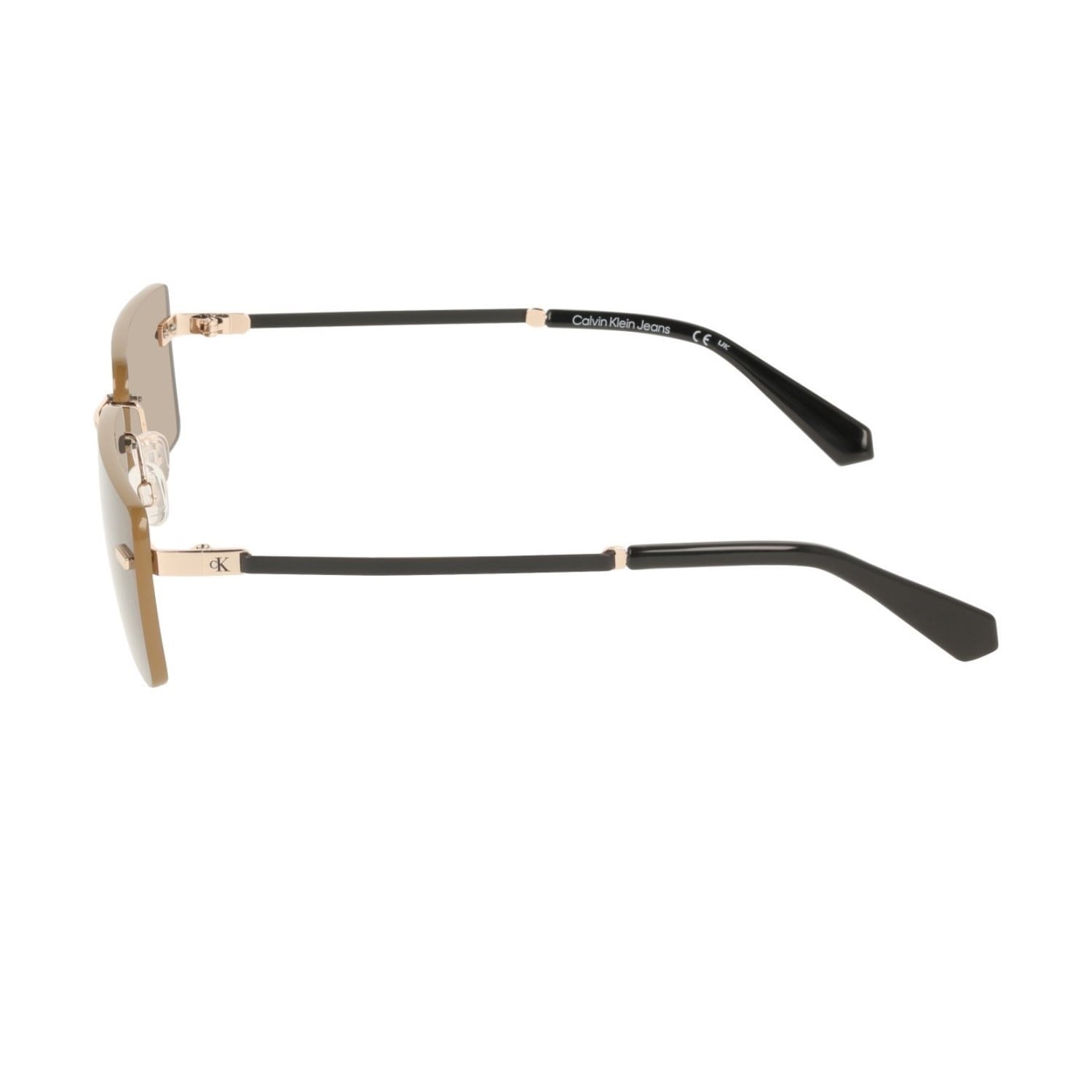 Calvin Klein Jeans CKJ 25206S 719 61 Unisex Dikdörtgen Gold Metal Güneş Gözlüğü