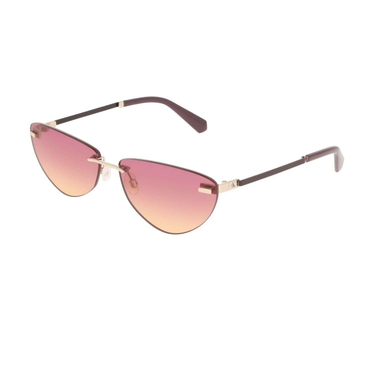 Calvin Klein Jeans CKJ 25208S 727 63 Kadın Cat Eye Degrade Gold Metal Güneş Gözlüğü