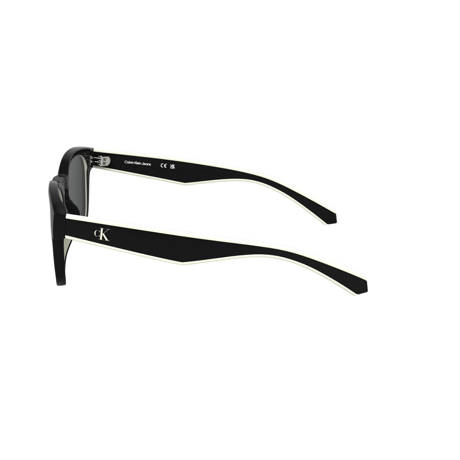 Calvin Klein Jeans CKJ 25300S 001 47 Çocuk Kare Siyah Kemik Güneş Gözlüğü